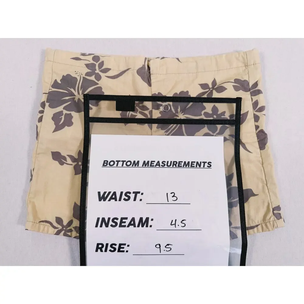 Vintage Sundek Mens Hawaiian Floral Swim Trunks Size Small Beach Surf Resort